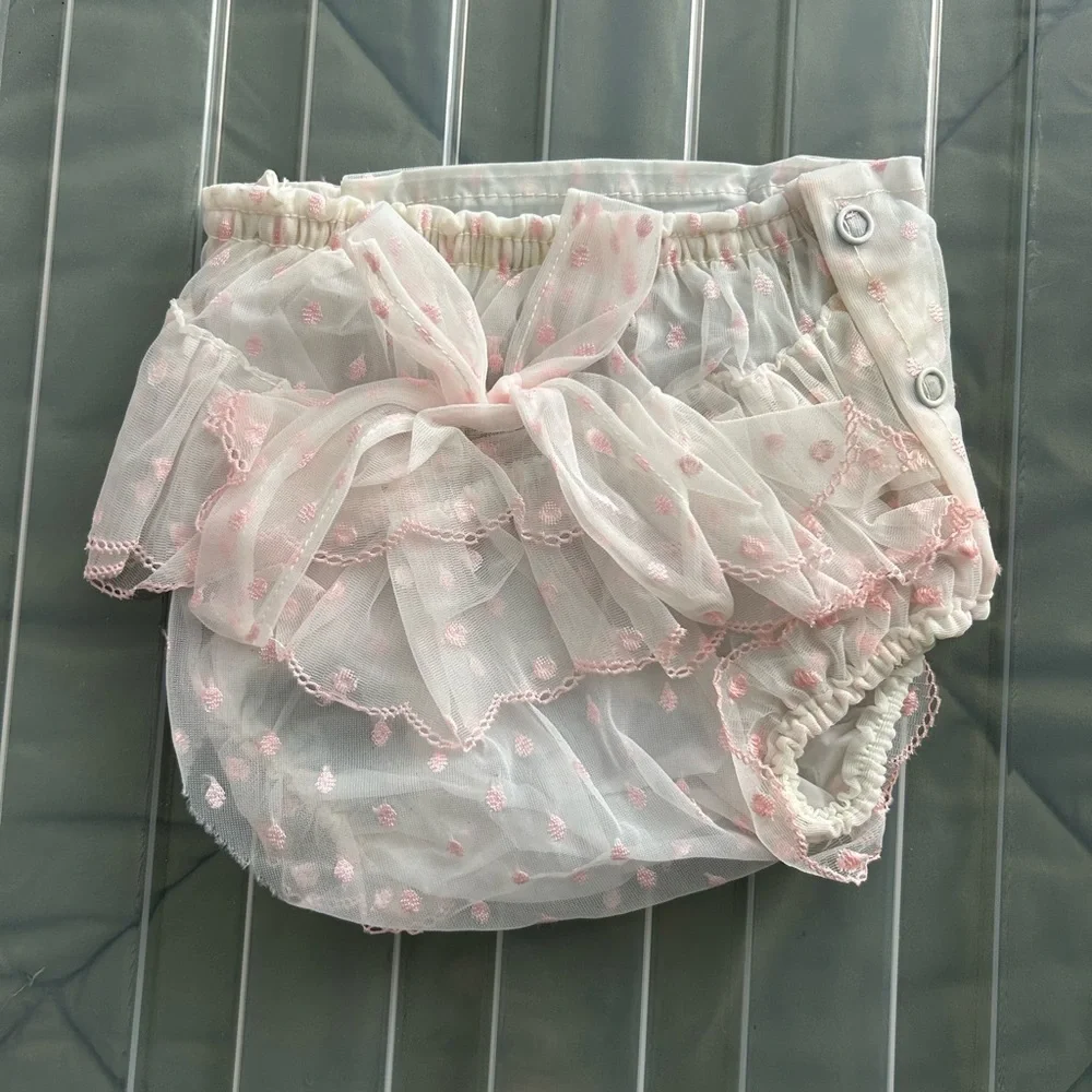 Vintage 1950s Pink Ruffled Baby Bloomers